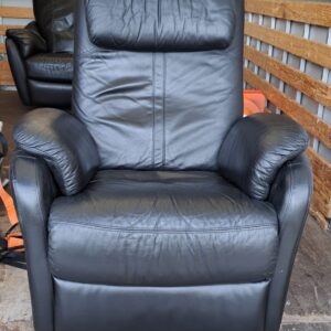 Relaxfauteuil zwart leer